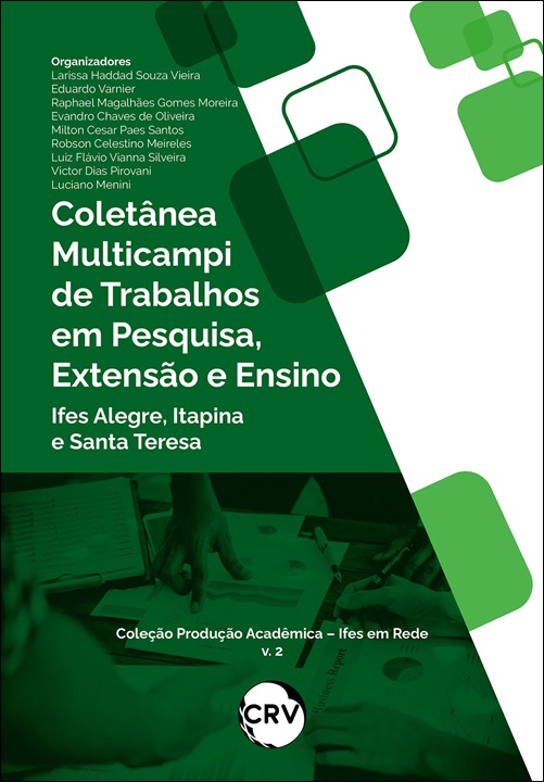 Capa do livro: Coletânea multicampi de trabalhos em pesquisa, extensão e ensino:<BR> IFES Alegre, Itapina e Santa Teresa - Vol. 02