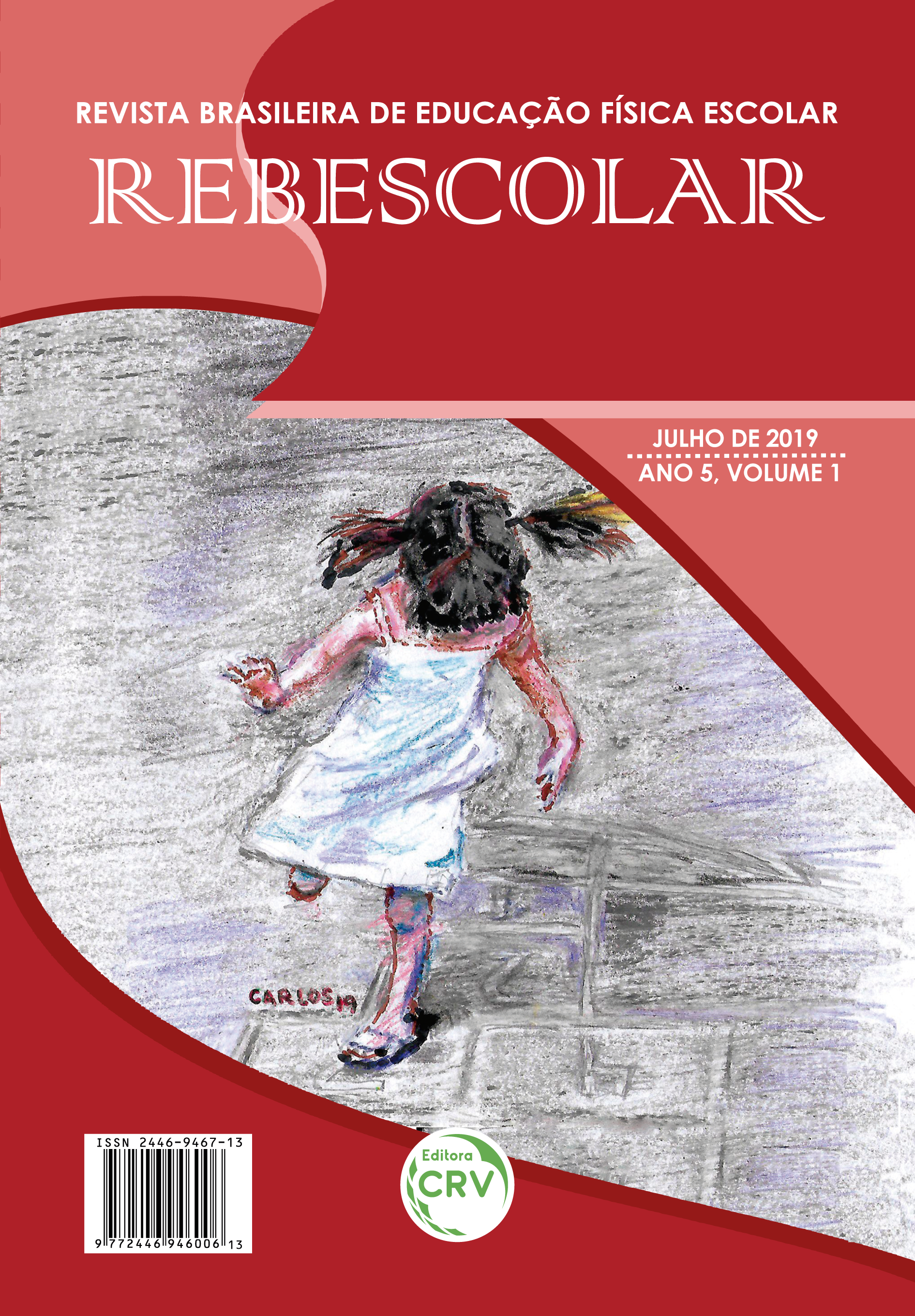 Capa do livro: ANO V – VOLUME I – JULHO 2019 <BR> REVISTA BRASILEIRA DE EDUCAÇÃO FÍSICA ESCOLAR - REBESCOLAR
