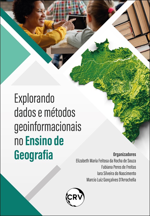 Capa do livro: Explorando dados e métodos geoinformacionais no ensino de geografia