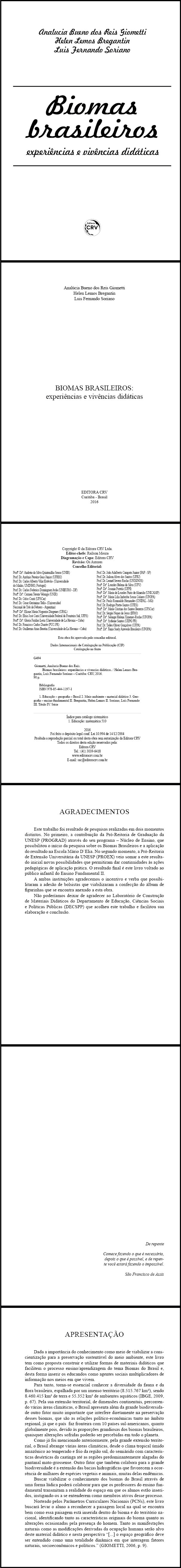 Módulo Didático de apoio à atividade docente para o CRV