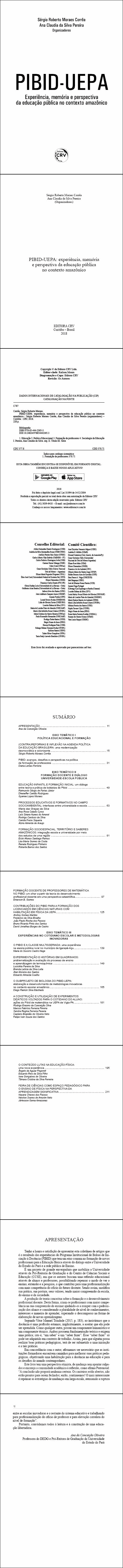 PIBID-UEPA: <br>experiência, memória e perspectiva da educação pública no contexto amazônico