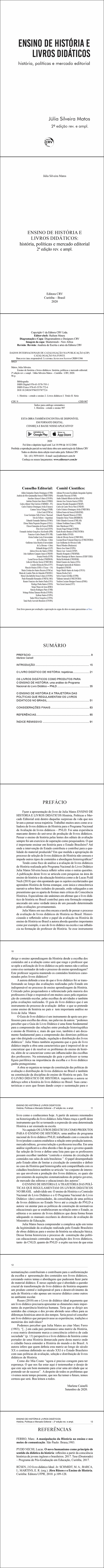 ENSINO DE HISTÓRIA E LIVROS DIDÁTICOS:<br> história, políticas e mercado editorial <br>2ª edição rev. e ampl.