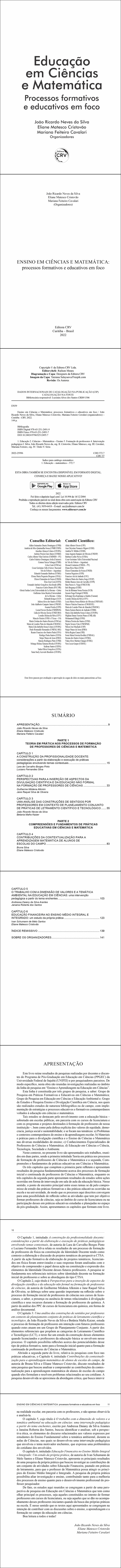 ENSINO EM CIÊNCIAS E MATEMÁTICA: <br>processos formativos e educativos em foco