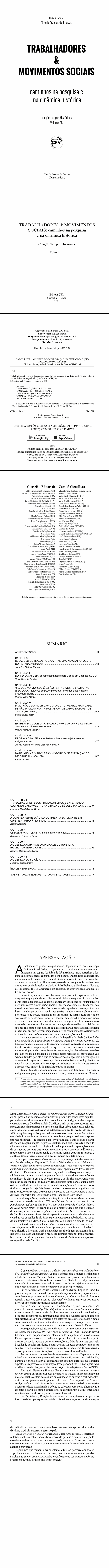 TRABALHADORES & MOVIMENTOS SOCIAIS: <br>caminhos na pesquisa e na dinâmica histórica <br>Coleção Tempos Históricos <br>Volume 25