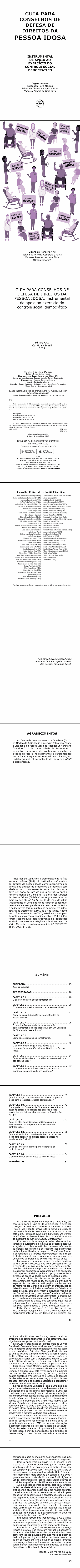 GUIA PARA CONSELHOS DE DEFESA DE DIREITOS DA PESSOA IDOSA<br>instrumental de apoio ao exercício do controle social democrático